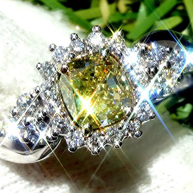 yellow diamond engagement ring 14kt - Shilat