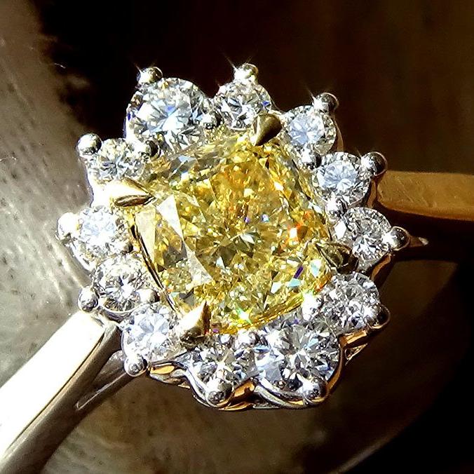  yellow diamond engagement ring - Shilat