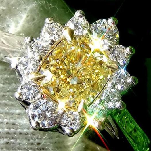 14k yellow diamond ring - Shilat