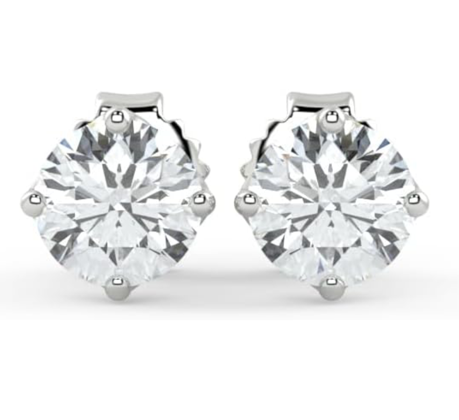 Lab grown diamond studs earrings - Shilat 