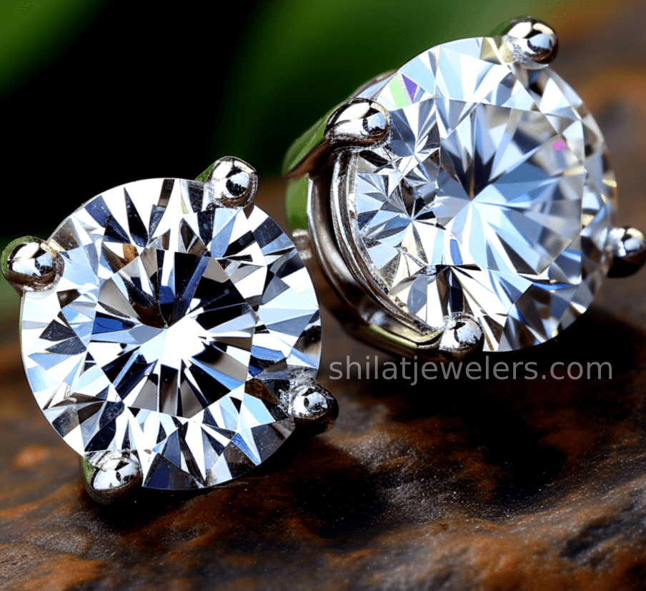 lab diamond earrings 2ct cvd