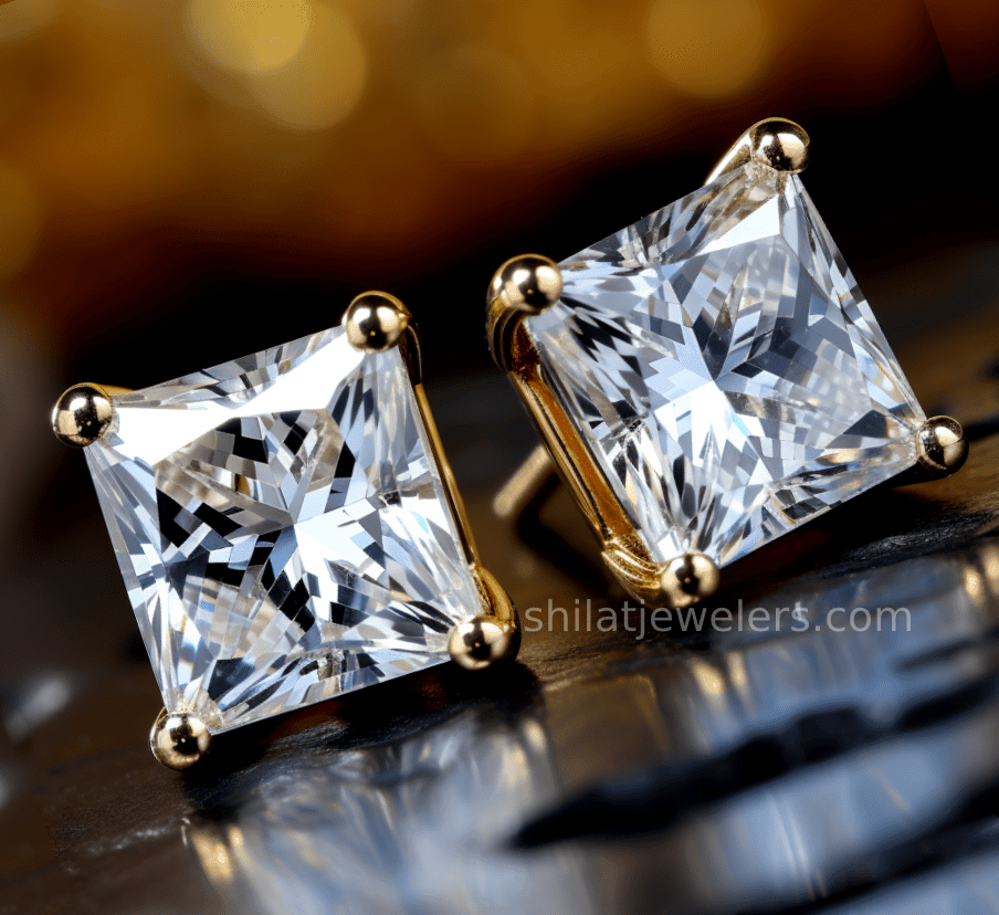 Earrings lab grown diamonds 