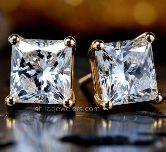 Earrings lab grown diamonds 