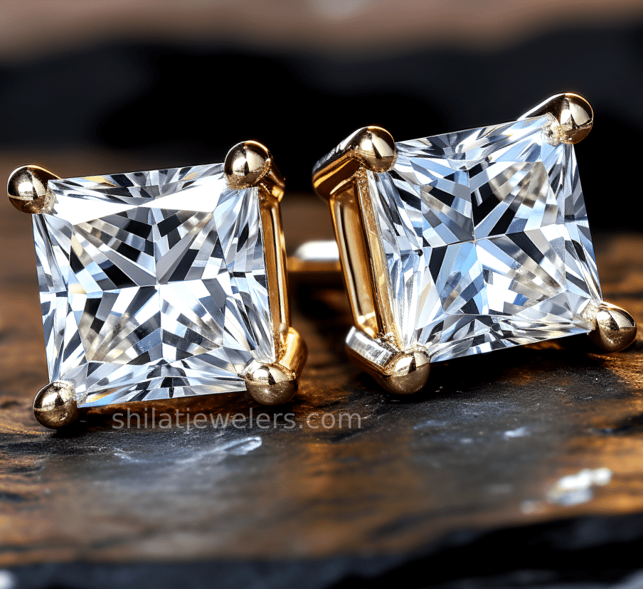 Earrings 1.5ct lab grown diamonds cvd