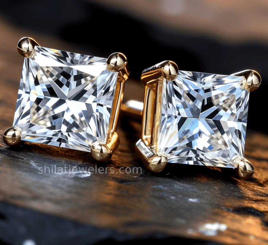 Earrings 1.5ct lab grown diamonds cvd