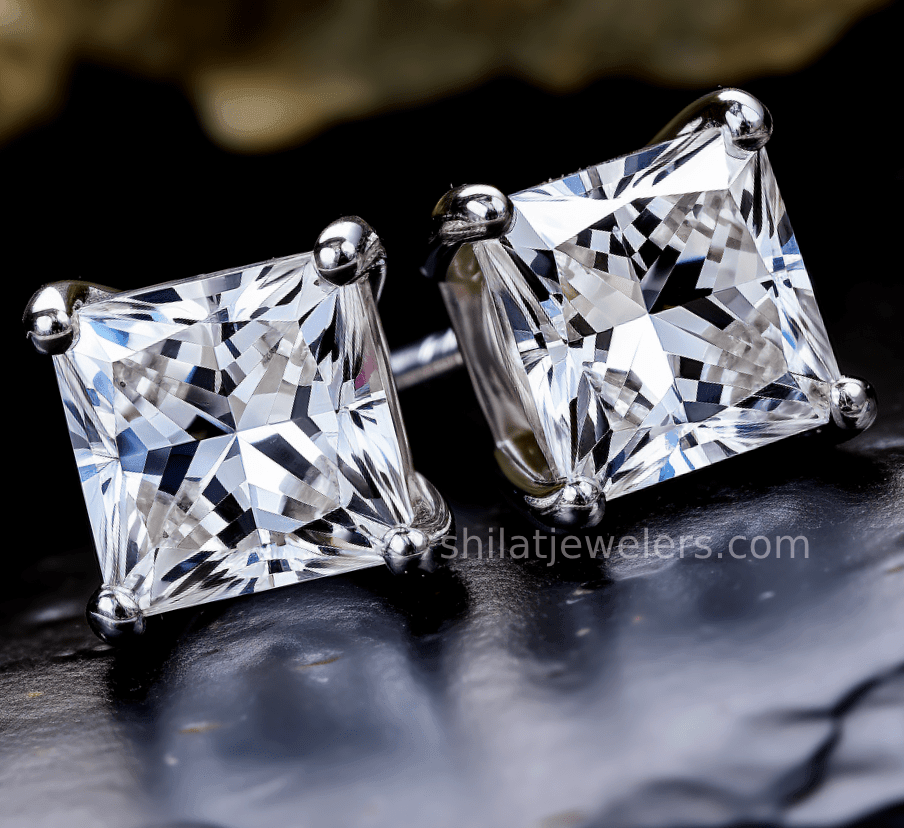 Lab created 2.0ct stud earrings cvd 