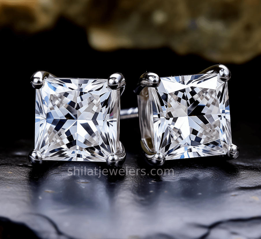 Lab created 2.0ct stud earrings cvd 