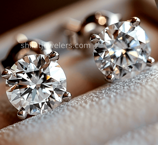 Man made cvd diamond earrings - Shilat