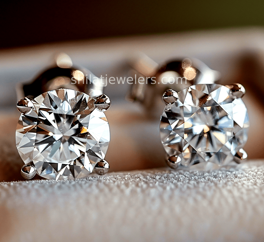 Man made cvd diamond earrings - Shilat