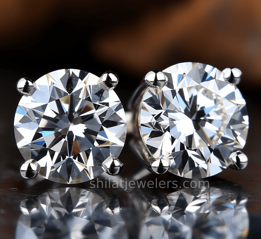 lab grown 2ct cvd diamond earrings 