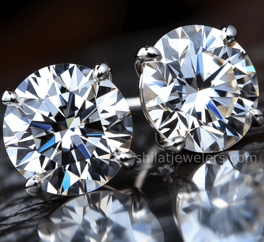 lab grown diamond earrings - Shilat