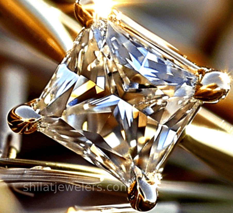 Cvd lab made princess diamond ring 2.01ct