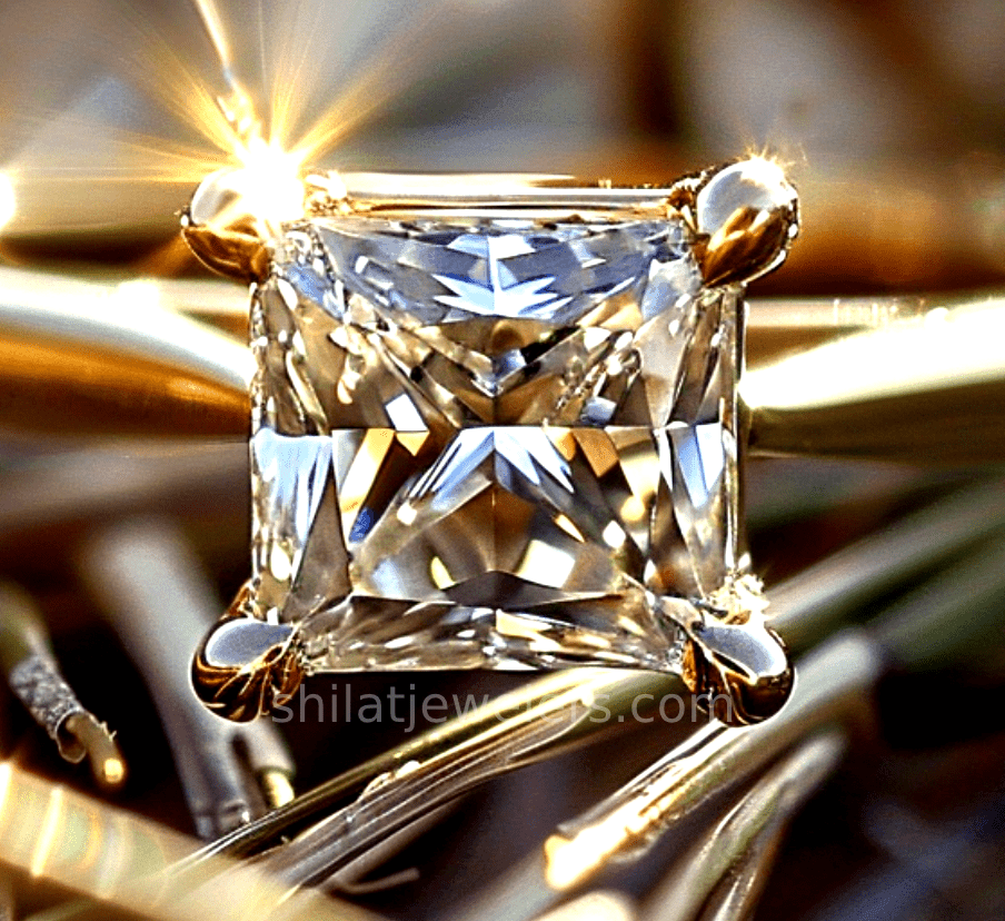 Cvd lab made princess diamond ring 2.01ct