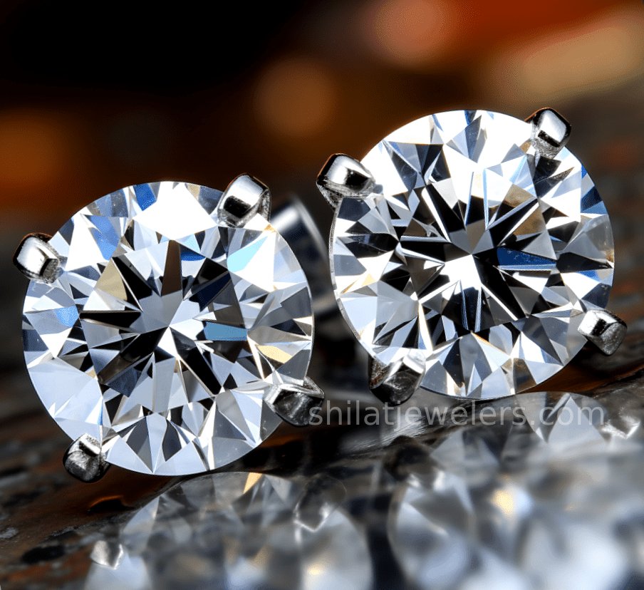 Cvd lab grown 3.06ct earrings - Shilat