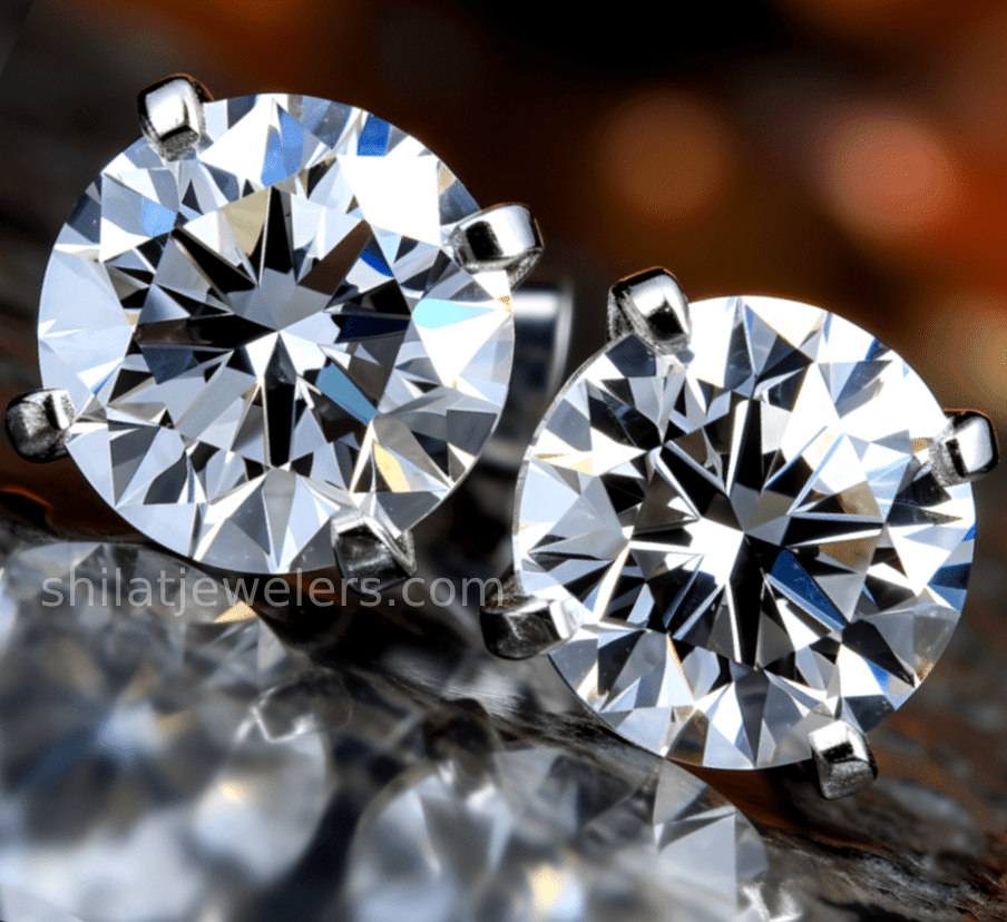 Cvd lab grown 3.06ct earrings - Shilat