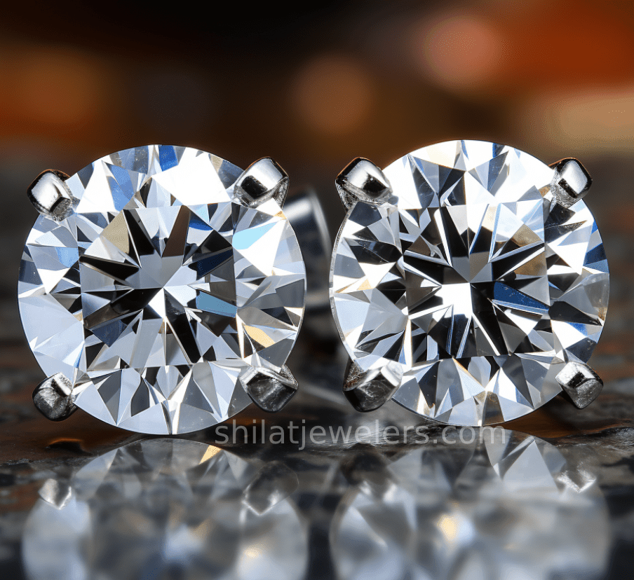 Cvd lab grown 3.06ct earrings - Shilat