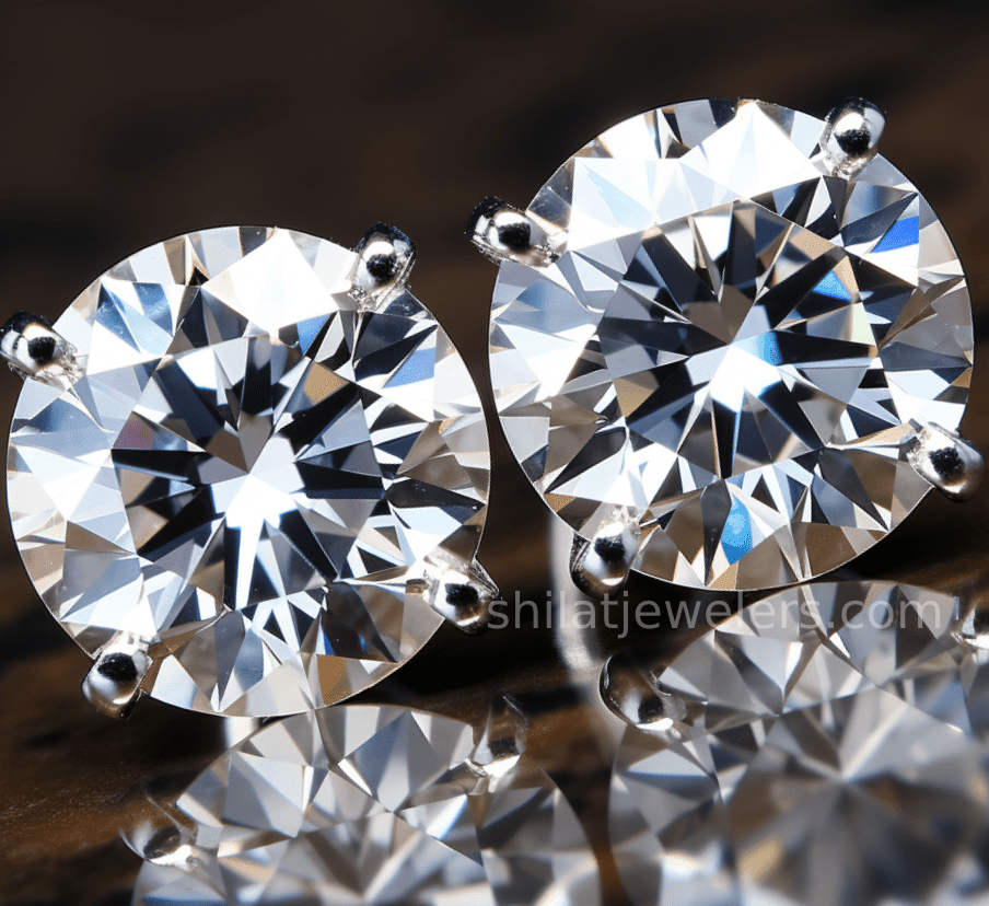 2.05ct cvd lab grown earrings  - Shilat