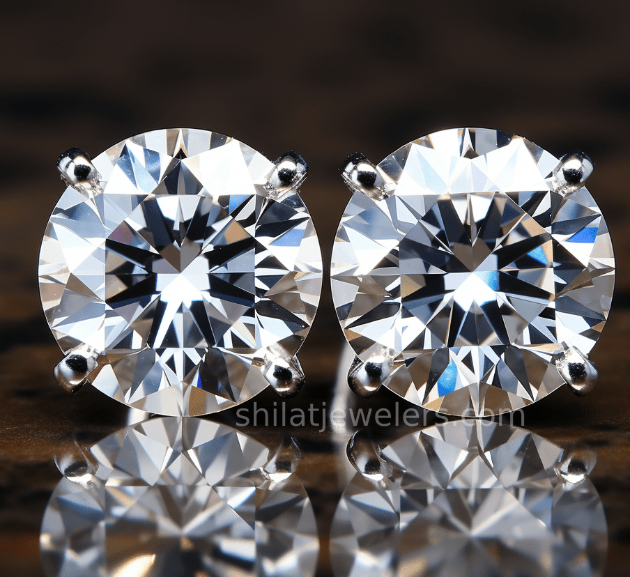 2.05ct cvd lab grown earrings  - Shilat