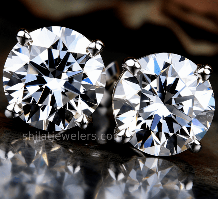 2.07ct Cvd lab grown Studs - Shilat