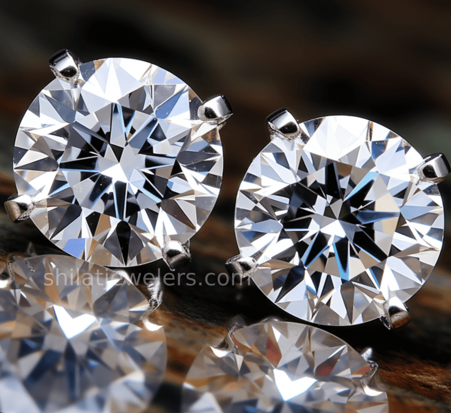 Cvd 3.07ct lab grown Studs - Shilat