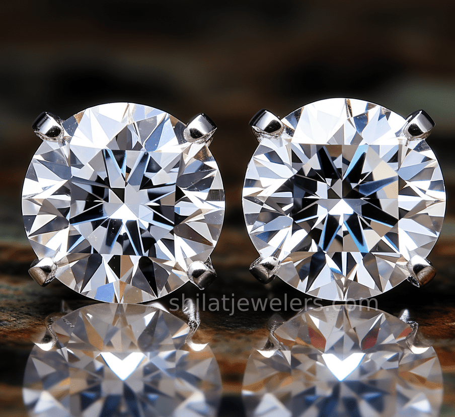 Cvd 3.07ct lab grown Studs - Shilat