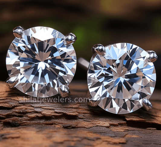 lab created cvd diamond earrings 2 carat