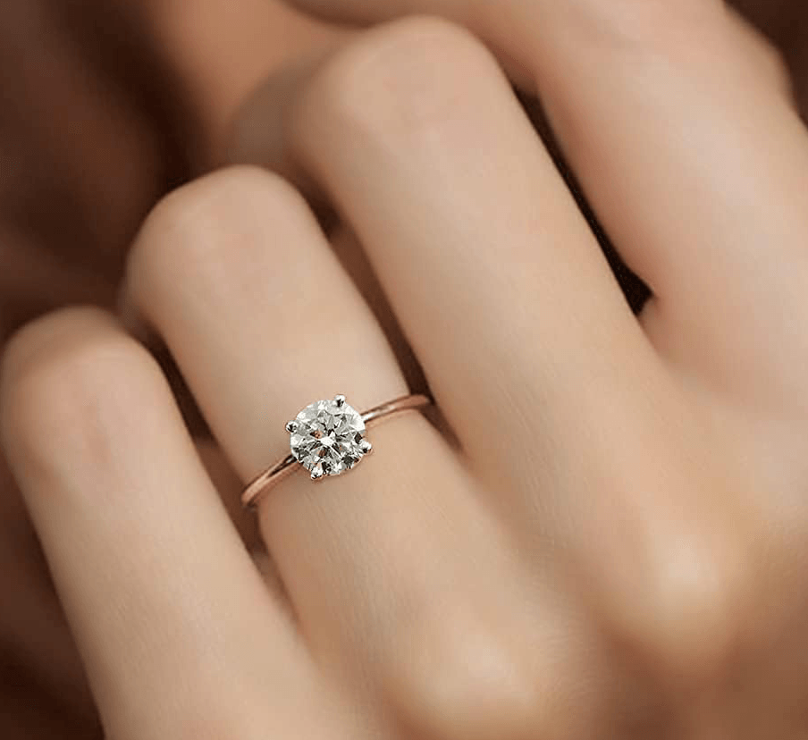 rose gols engagement ring 