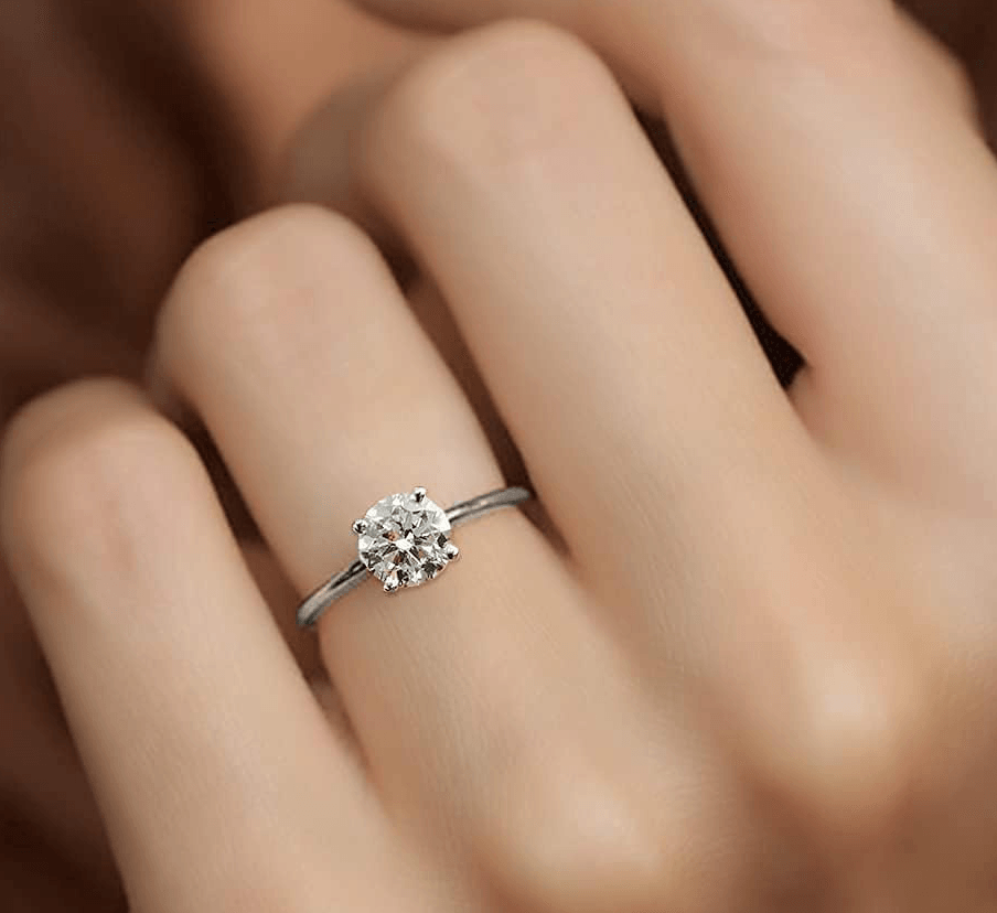 1 carat lab created diamond ring - Shilat 