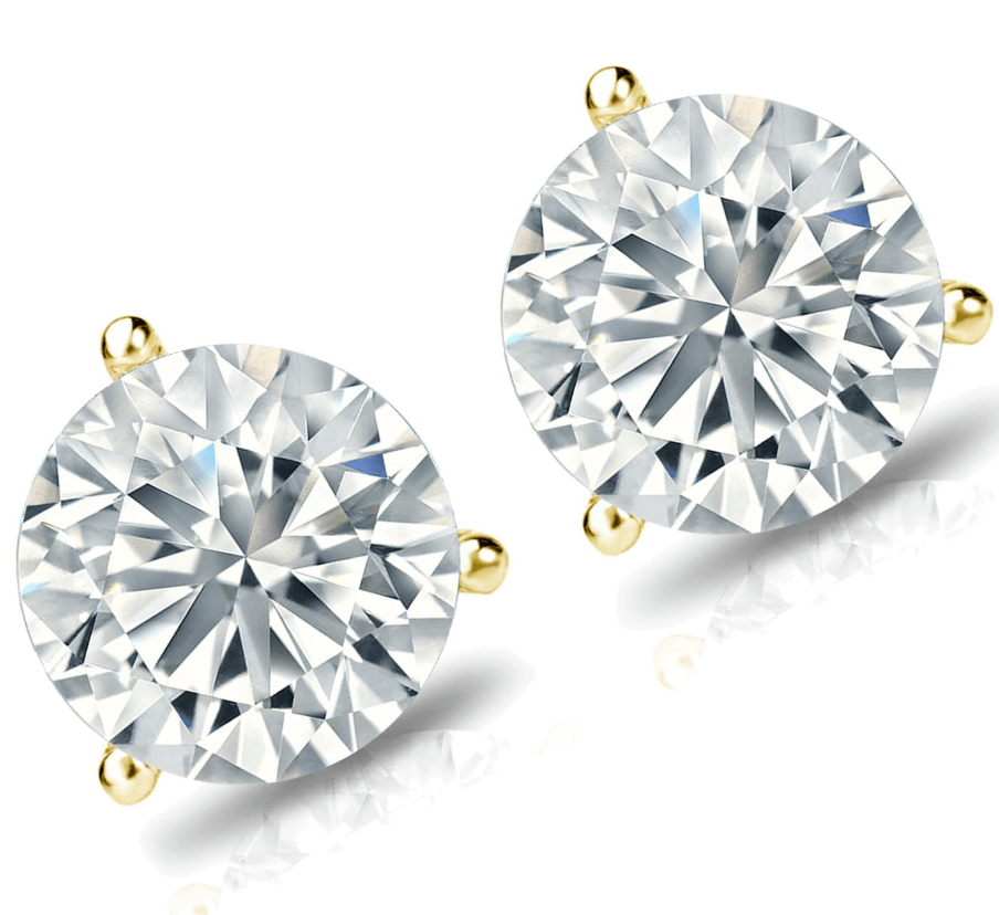 lab grown diamond earrings 1 carat - Shilat 