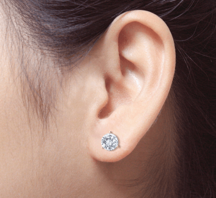 lab grown diamond earrings 1 carat - Shilat 