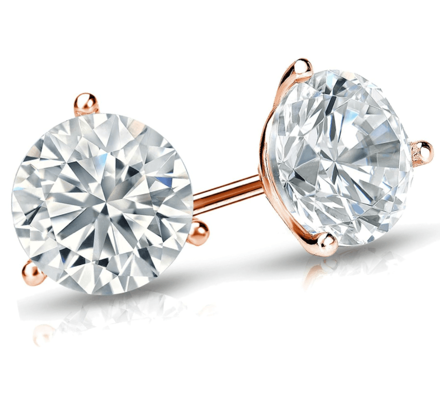 lab grown diamond earrings 1 carat - Shilat 