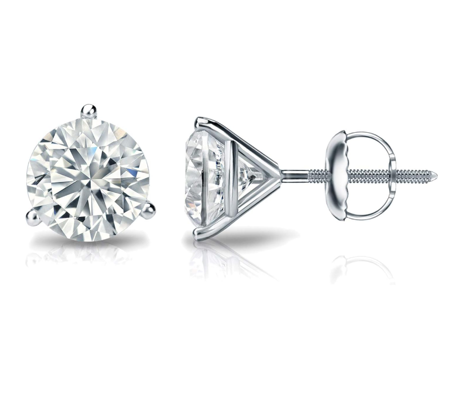 Lab grown diamond earrings 1.5 carat - Shilat 