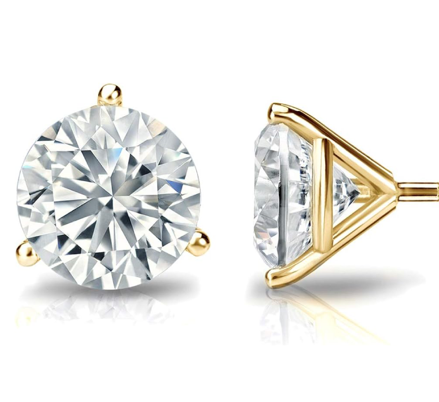 lab grown diamond earrings 1 carat - Shilat 