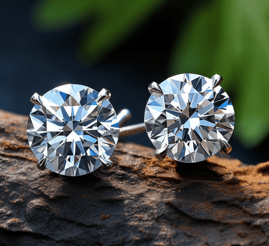 lab created diamond studs 1.00 carat 14k - Shilatjewelers