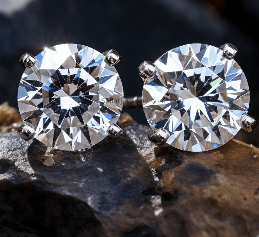 lab grown diamond earring studs