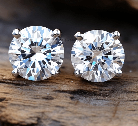lab created diamond studs 2.00ct 14k - Shilatjewelers