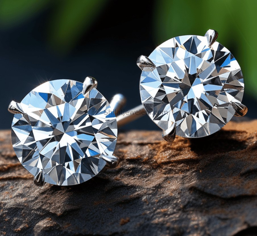 lab created diamond studs 1.00 carat 14k - Shilatjewelers