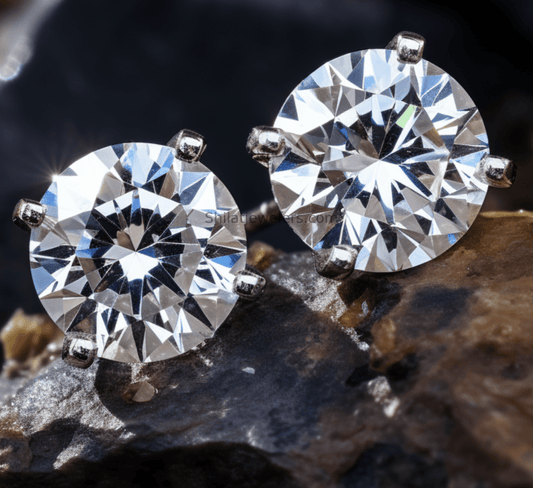 lab created diamond studs 3.0ct 14k - Shilatjewelers