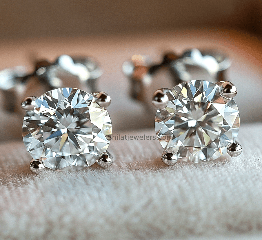 lab created diamond studs earrings 1.0ct - Shilatjewelers