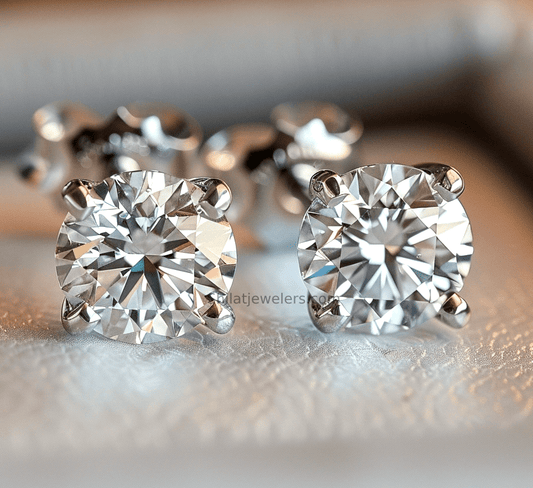 lab created diamond studs earrings 2.00 carat - Shilatjewelers
