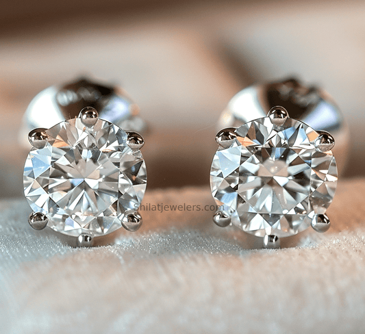 lab created diamond studs earrings 1.00ct - Shilatjewelers