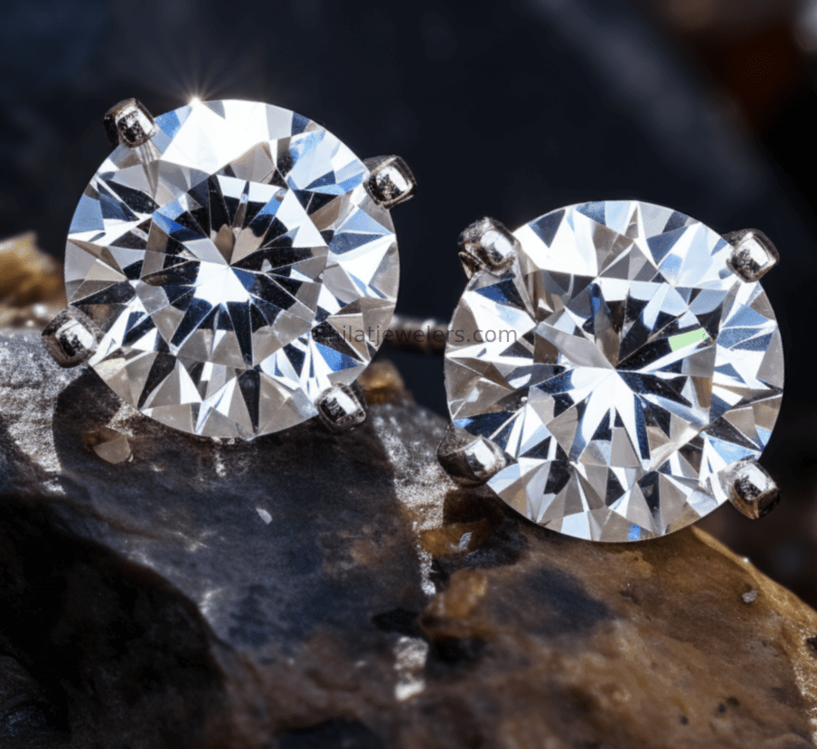 lab grown diamond earring studs