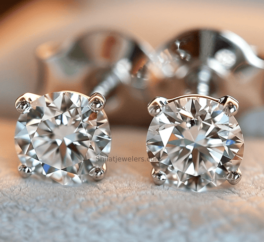 lab created diamond studs earrings 1ct - Shilatjewelers
