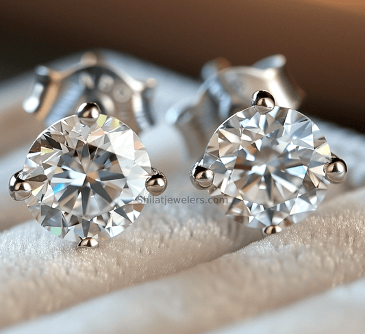 lab created diamond studs earrings 1.00 carat - Shilatjewelers