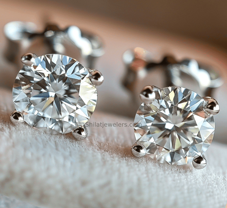 lab created diamond studs earrings 1.0ct - Shilatjewelers