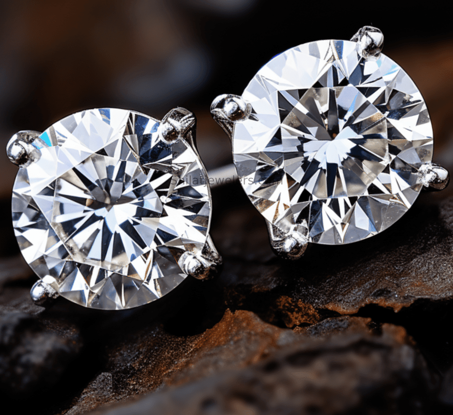 lab created diamond studs 2.0ct 14k - Shilatjewelers