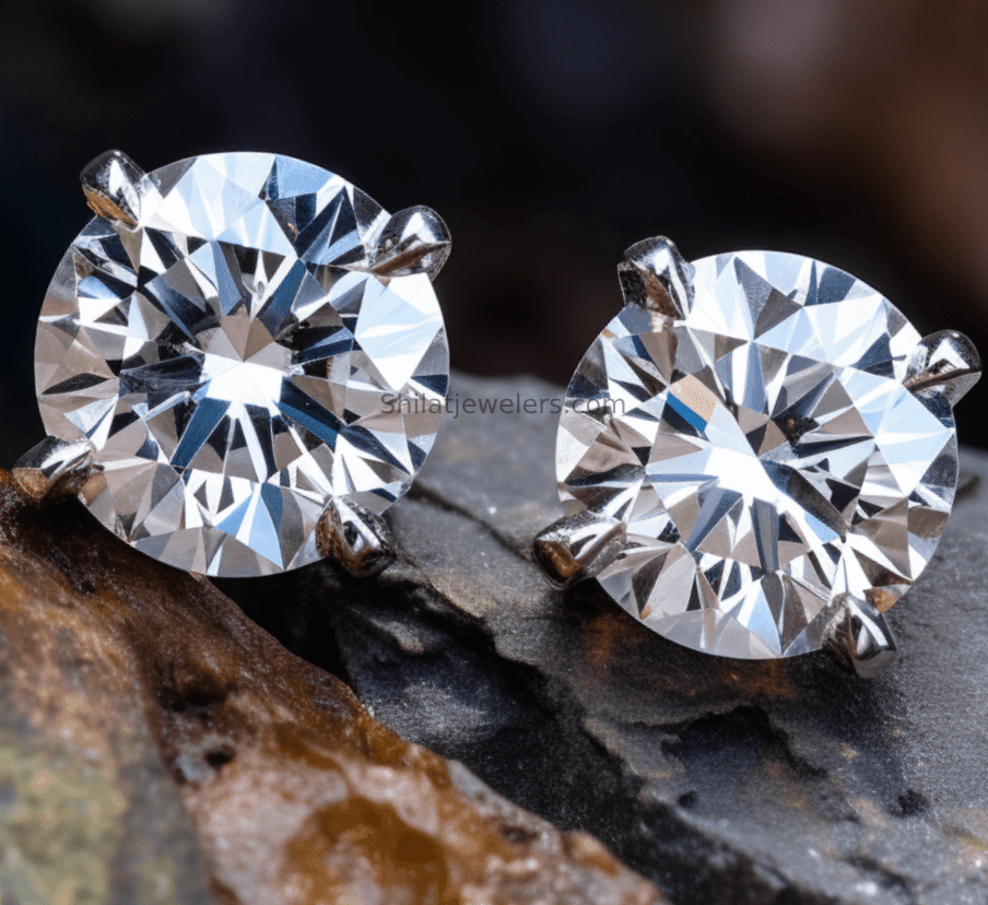 lab created diamond studs earrings 2ct - Shilatjewelers