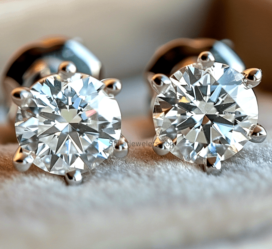 lab created diamond studs earrings 2 carat - Shilatjewelers 