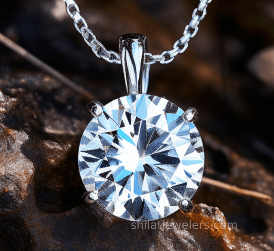 lab diamond pendant necklace 2ct