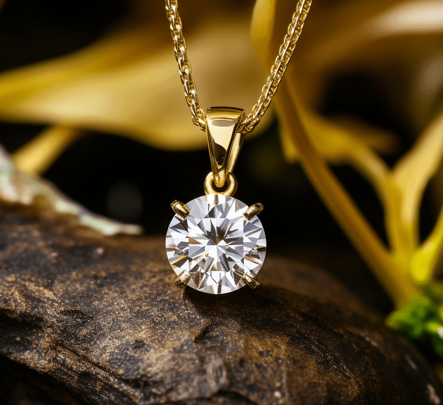 1 ct lab grown diamond necklace - Shilat 